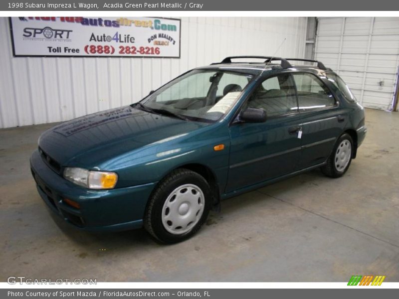 Acadia Green Pearl Metallic / Gray 1998 Subaru Impreza L Wagon