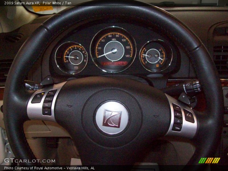 Polar White / Tan 2009 Saturn Aura XR