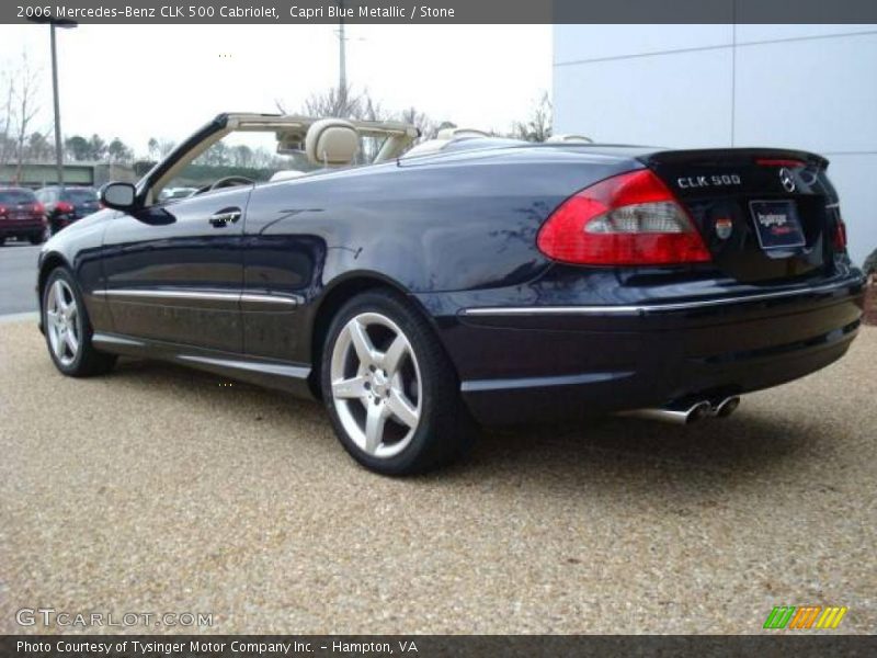 Capri Blue Metallic / Stone 2006 Mercedes-Benz CLK 500 Cabriolet