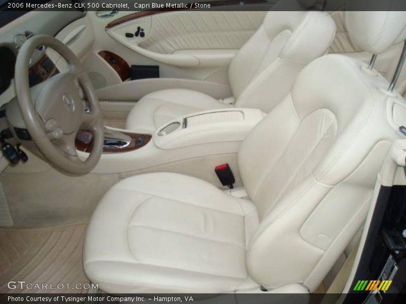 Capri Blue Metallic / Stone 2006 Mercedes-Benz CLK 500 Cabriolet