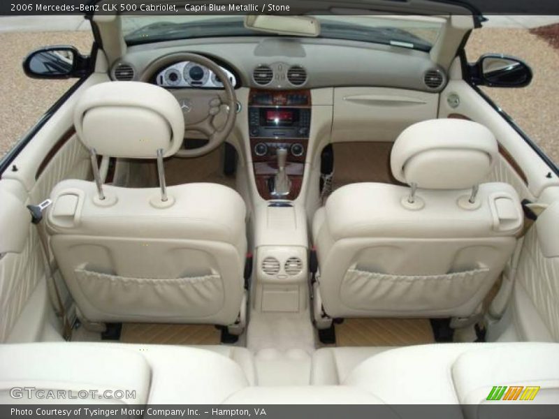 Capri Blue Metallic / Stone 2006 Mercedes-Benz CLK 500 Cabriolet