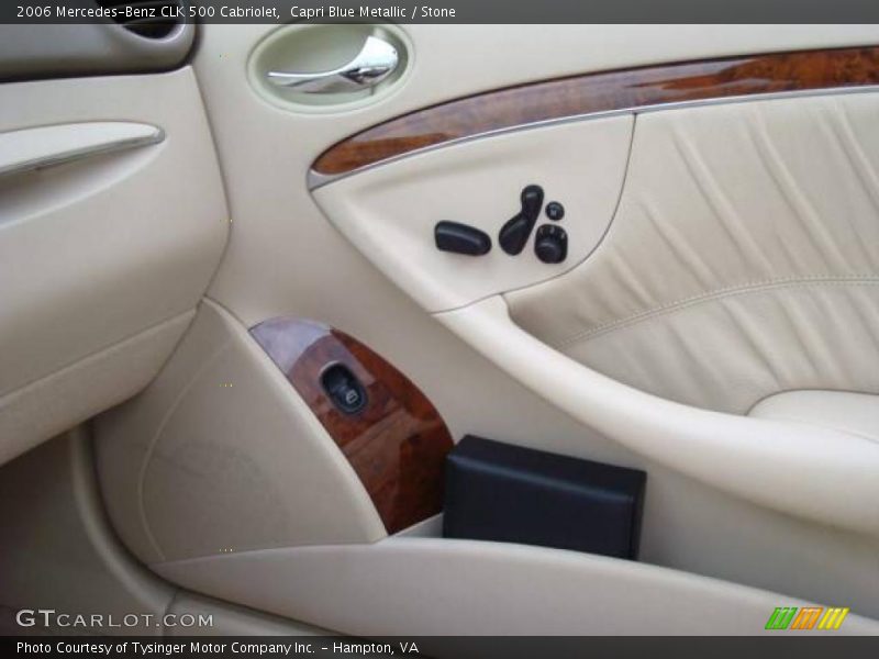 Capri Blue Metallic / Stone 2006 Mercedes-Benz CLK 500 Cabriolet
