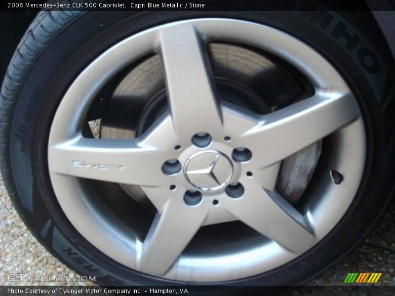 Capri Blue Metallic / Stone 2006 Mercedes-Benz CLK 500 Cabriolet