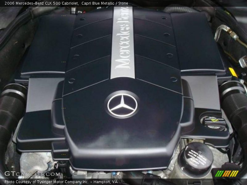 Capri Blue Metallic / Stone 2006 Mercedes-Benz CLK 500 Cabriolet