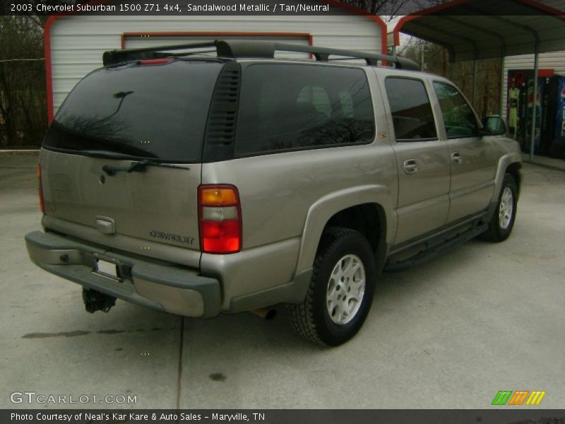 Sandalwood Metallic / Tan/Neutral 2003 Chevrolet Suburban 1500 Z71 4x4