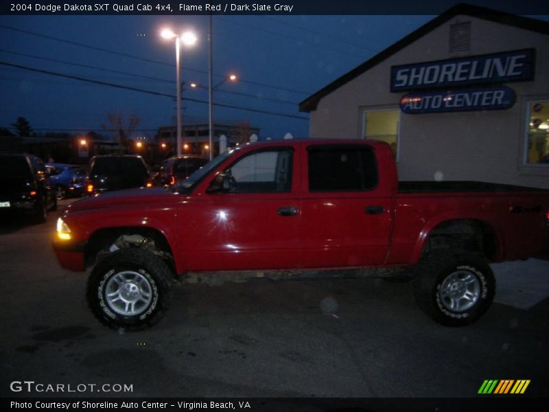 Flame Red / Dark Slate Gray 2004 Dodge Dakota SXT Quad Cab 4x4