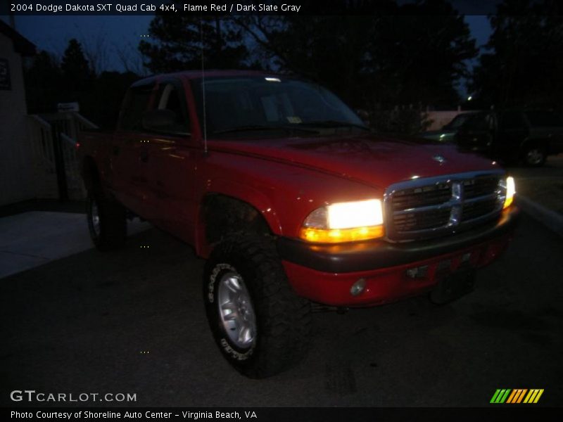 Flame Red / Dark Slate Gray 2004 Dodge Dakota SXT Quad Cab 4x4