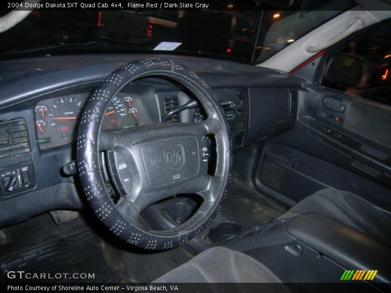 Flame Red / Dark Slate Gray 2004 Dodge Dakota SXT Quad Cab 4x4