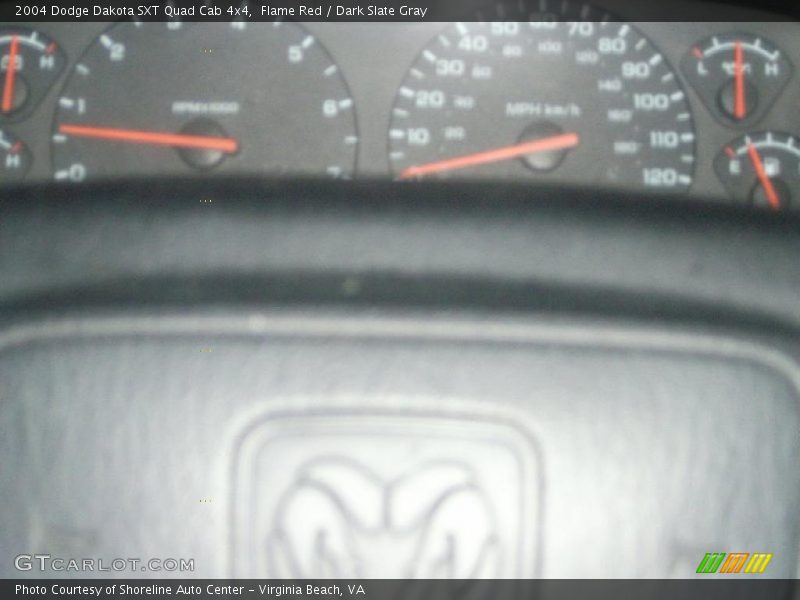 Flame Red / Dark Slate Gray 2004 Dodge Dakota SXT Quad Cab 4x4