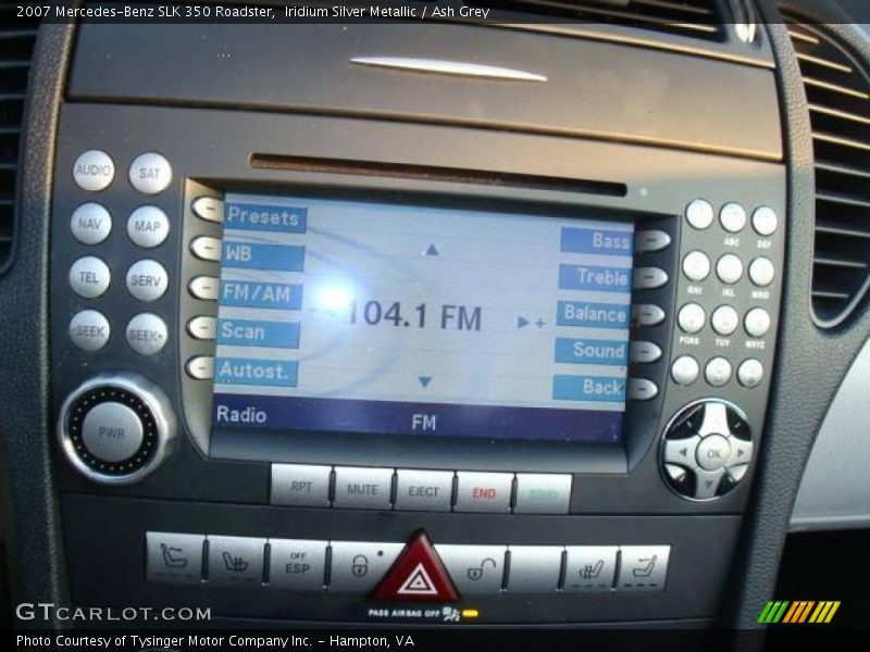 Iridium Silver Metallic / Ash Grey 2007 Mercedes-Benz SLK 350 Roadster