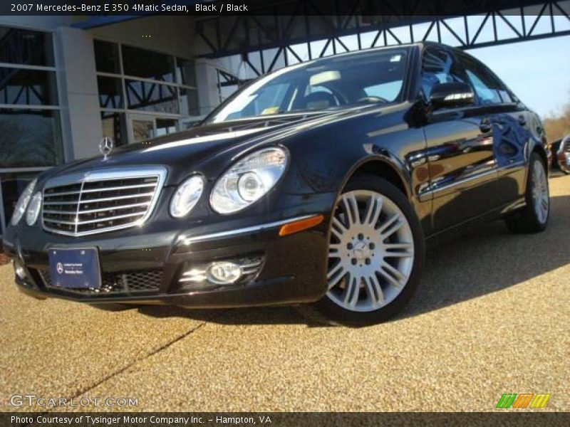 Black / Black 2007 Mercedes-Benz E 350 4Matic Sedan