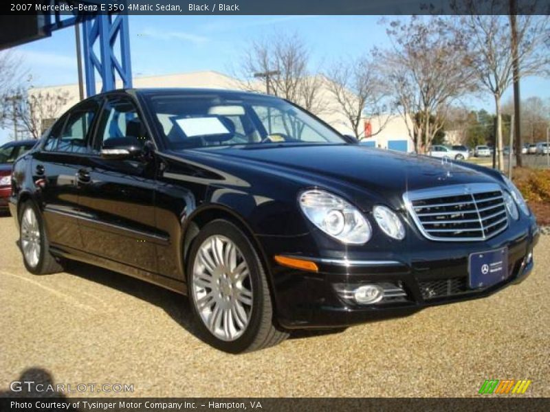 Black / Black 2007 Mercedes-Benz E 350 4Matic Sedan
