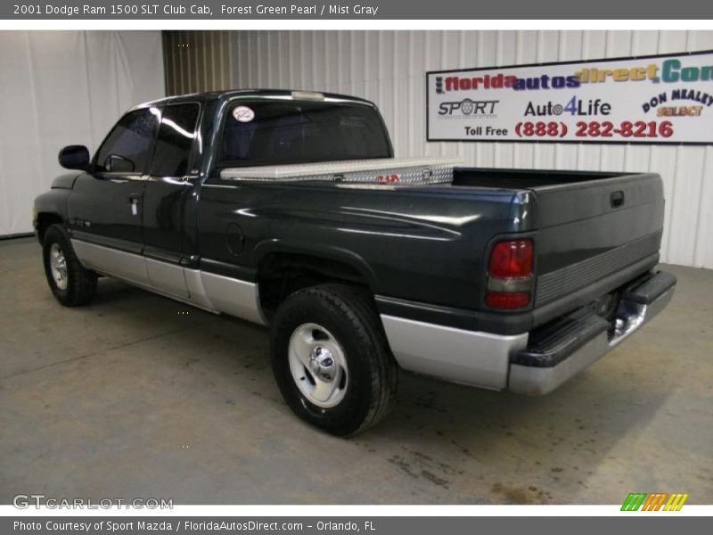 Forest Green Pearl / Mist Gray 2001 Dodge Ram 1500 SLT Club Cab