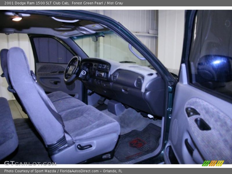 Forest Green Pearl / Mist Gray 2001 Dodge Ram 1500 SLT Club Cab