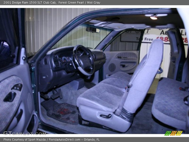 Forest Green Pearl / Mist Gray 2001 Dodge Ram 1500 SLT Club Cab