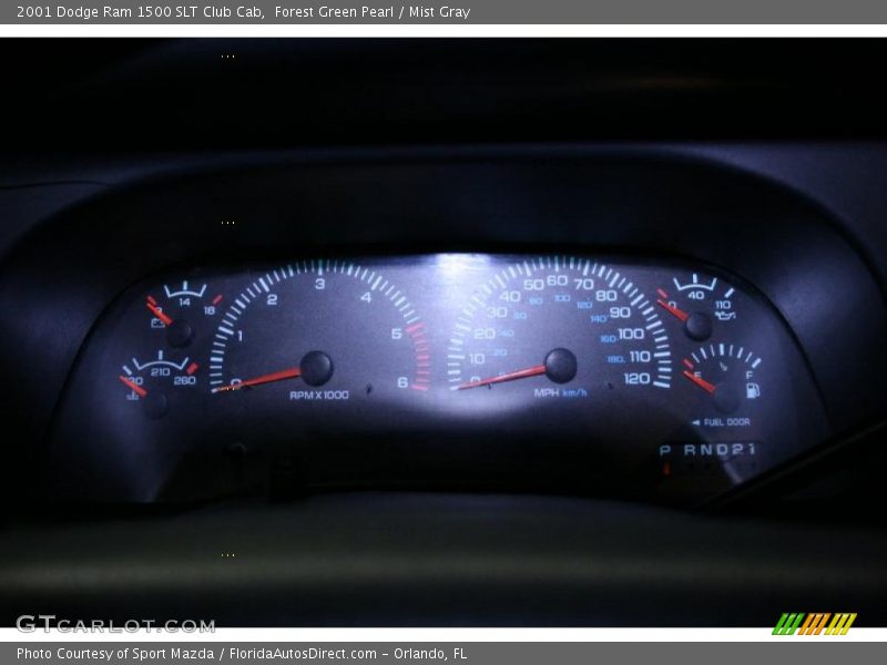 Forest Green Pearl / Mist Gray 2001 Dodge Ram 1500 SLT Club Cab