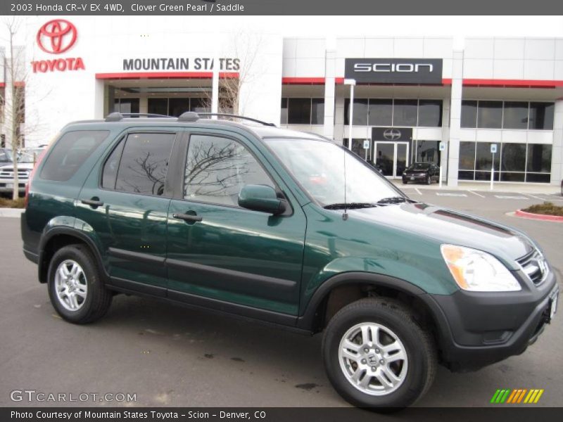 Clover Green Pearl / Saddle 2003 Honda CR-V EX 4WD