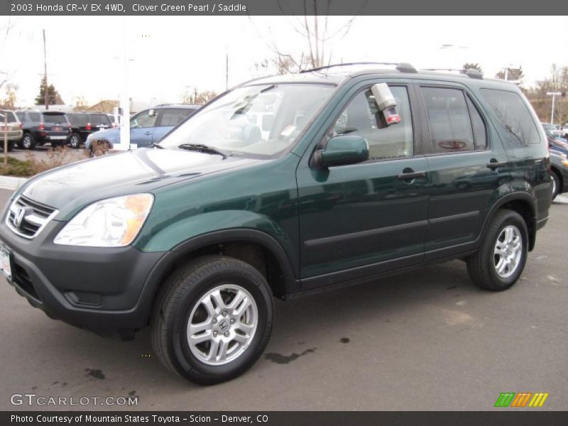 Clover Green Pearl / Saddle 2003 Honda CR-V EX 4WD