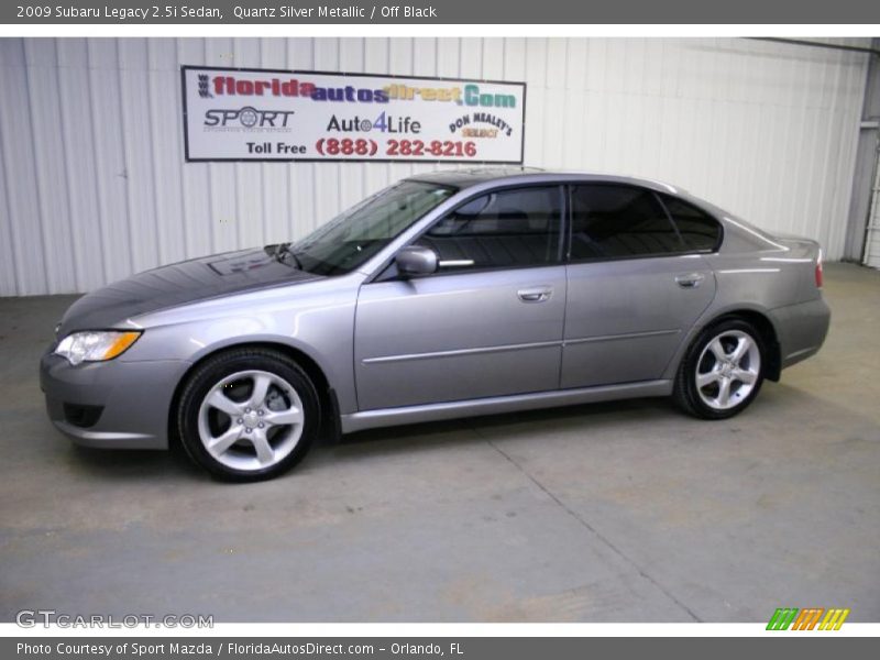 Quartz Silver Metallic / Off Black 2009 Subaru Legacy 2.5i Sedan