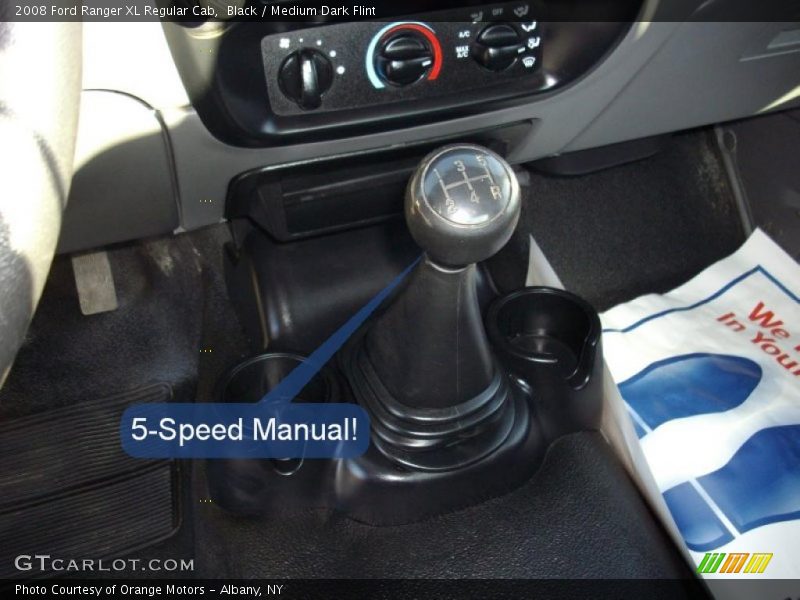 Black / Medium Dark Flint 2008 Ford Ranger XL Regular Cab