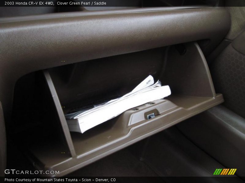 Clover Green Pearl / Saddle 2003 Honda CR-V EX 4WD