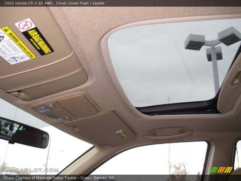 Clover Green Pearl / Saddle 2003 Honda CR-V EX 4WD