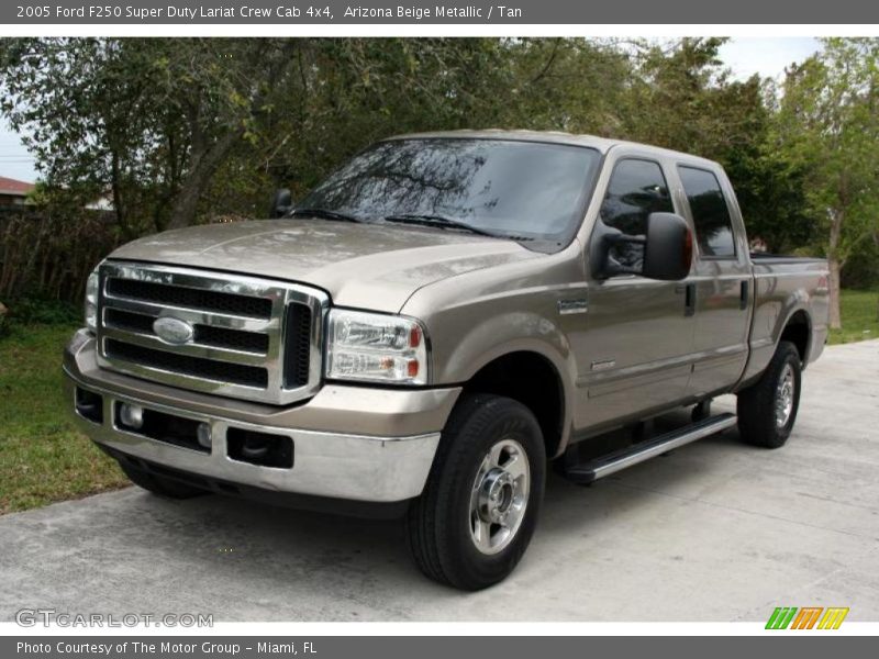 Arizona Beige Metallic / Tan 2005 Ford F250 Super Duty Lariat Crew Cab 4x4