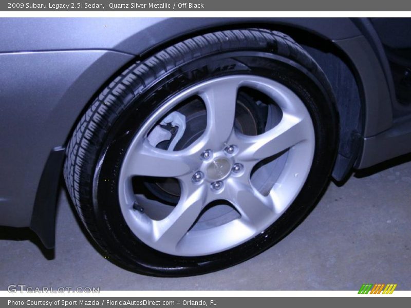 Quartz Silver Metallic / Off Black 2009 Subaru Legacy 2.5i Sedan