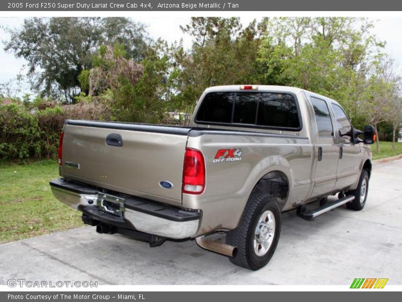 Arizona Beige Metallic / Tan 2005 Ford F250 Super Duty Lariat Crew Cab 4x4