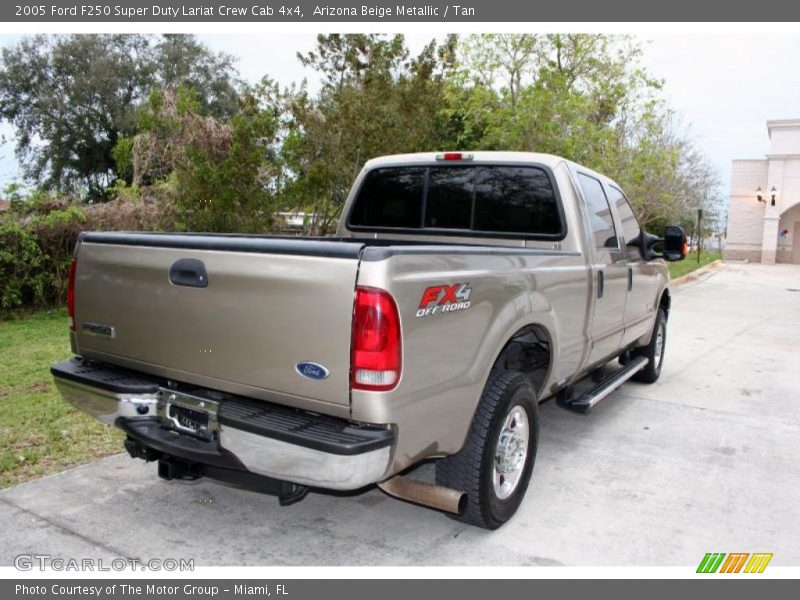 Arizona Beige Metallic / Tan 2005 Ford F250 Super Duty Lariat Crew Cab 4x4