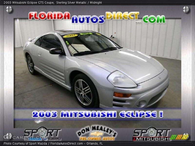 Sterling Silver Metallic / Midnight 2003 Mitsubishi Eclipse GTS Coupe