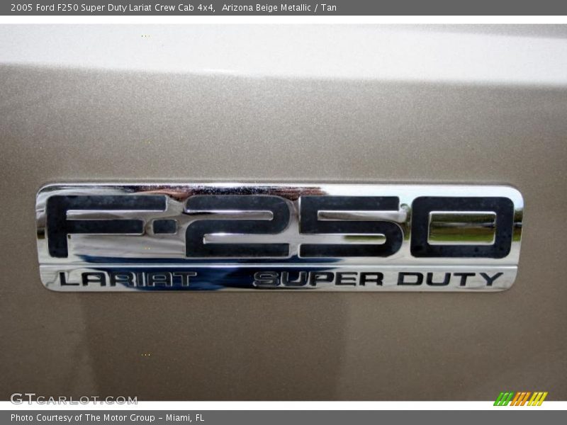 Arizona Beige Metallic / Tan 2005 Ford F250 Super Duty Lariat Crew Cab 4x4