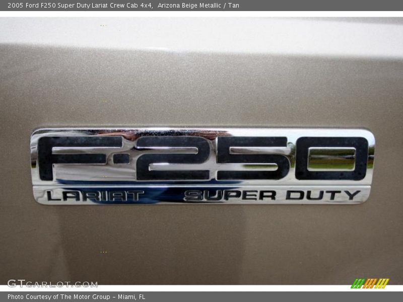 Arizona Beige Metallic / Tan 2005 Ford F250 Super Duty Lariat Crew Cab 4x4