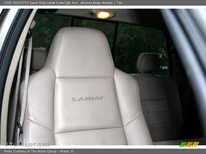 Arizona Beige Metallic / Tan 2005 Ford F250 Super Duty Lariat Crew Cab 4x4