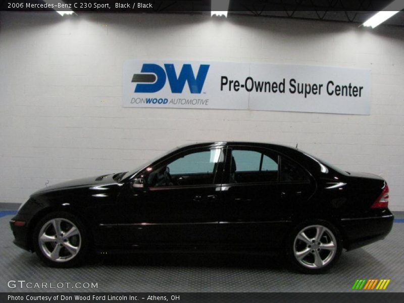 Black / Black 2006 Mercedes-Benz C 230 Sport