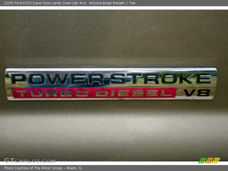 Arizona Beige Metallic / Tan 2005 Ford F250 Super Duty Lariat Crew Cab 4x4