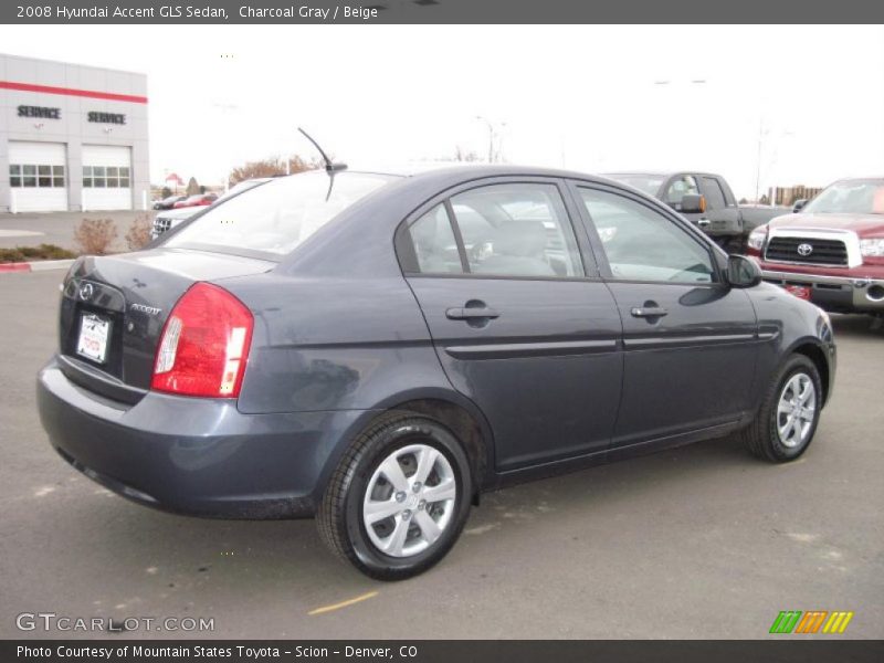 Charcoal Gray / Beige 2008 Hyundai Accent GLS Sedan