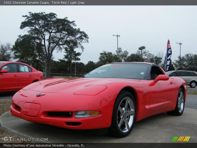 Torch Red / Light Gray 2002 Chevrolet Corvette Coupe