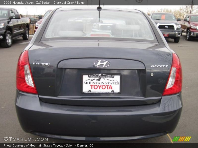 Charcoal Gray / Beige 2008 Hyundai Accent GLS Sedan