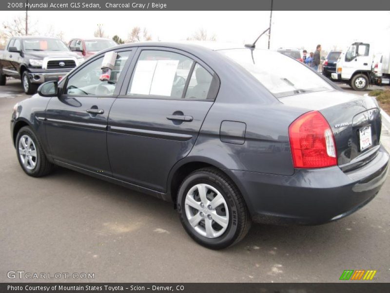 Charcoal Gray / Beige 2008 Hyundai Accent GLS Sedan