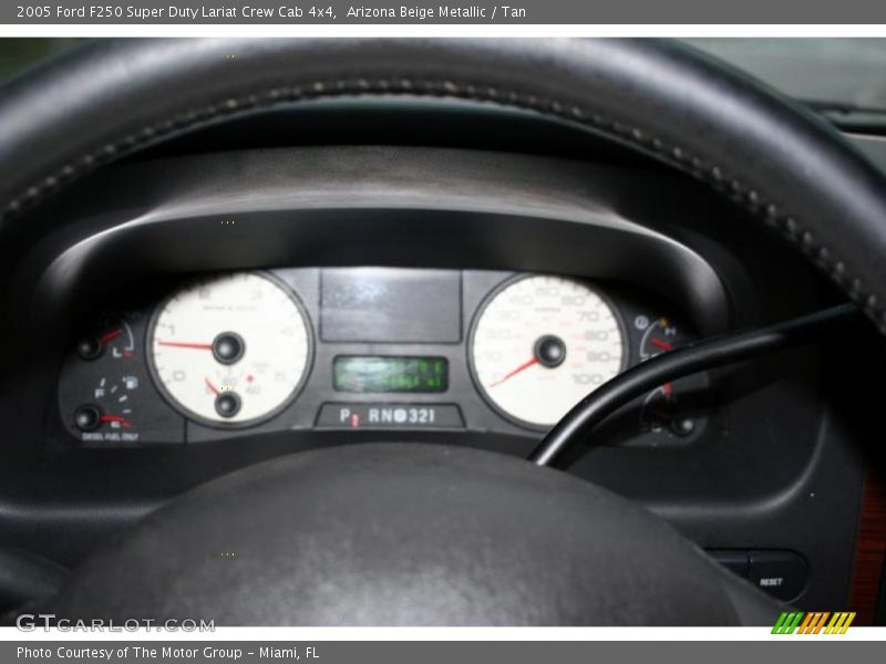 Arizona Beige Metallic / Tan 2005 Ford F250 Super Duty Lariat Crew Cab 4x4