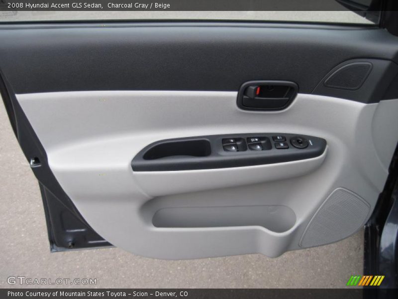 Charcoal Gray / Beige 2008 Hyundai Accent GLS Sedan