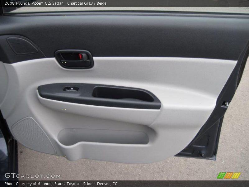Charcoal Gray / Beige 2008 Hyundai Accent GLS Sedan