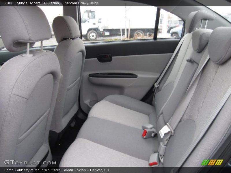 Charcoal Gray / Beige 2008 Hyundai Accent GLS Sedan
