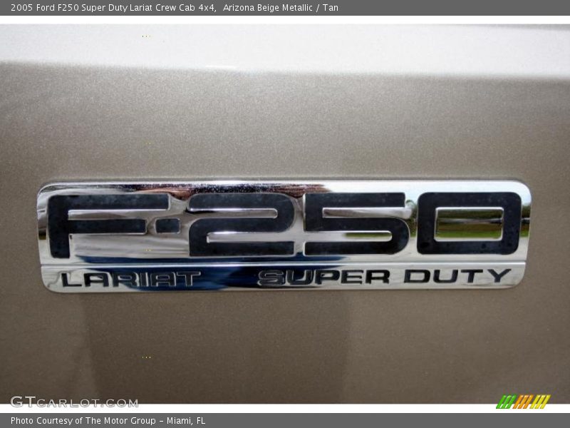 Arizona Beige Metallic / Tan 2005 Ford F250 Super Duty Lariat Crew Cab 4x4