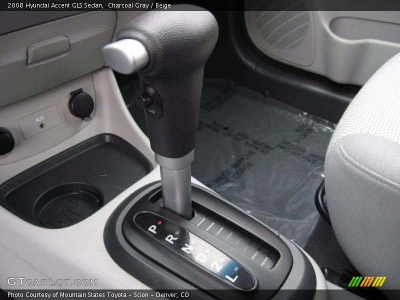 Charcoal Gray / Beige 2008 Hyundai Accent GLS Sedan