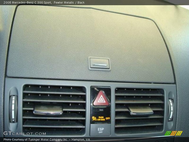 Pewter Metallic / Black 2008 Mercedes-Benz C 300 Sport