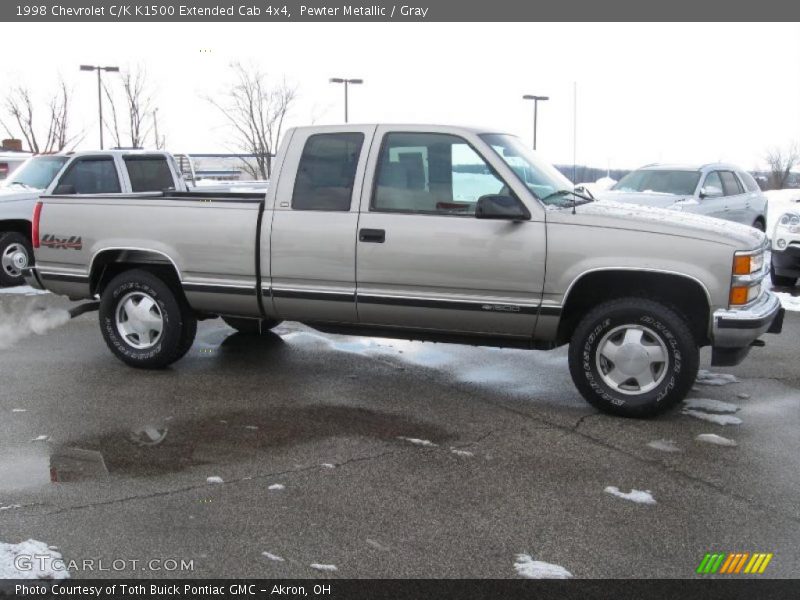 Pewter Metallic / Gray 1998 Chevrolet C/K K1500 Extended Cab 4x4