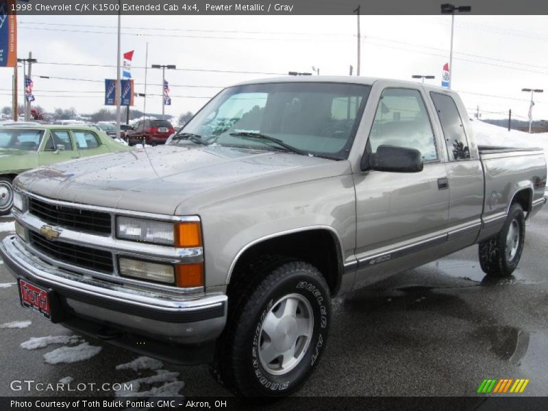 Pewter Metallic / Gray 1998 Chevrolet C/K K1500 Extended Cab 4x4