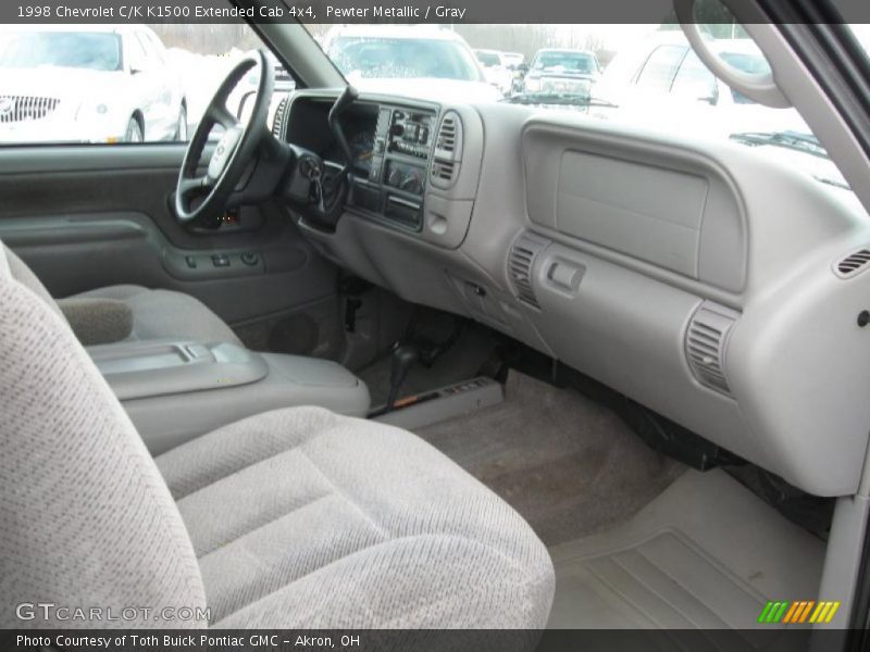 Pewter Metallic / Gray 1998 Chevrolet C/K K1500 Extended Cab 4x4